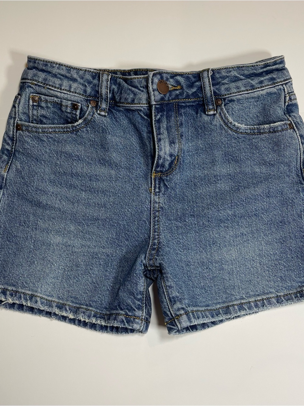 RSQ Mid Length Light Blue Denim Jean Shorts